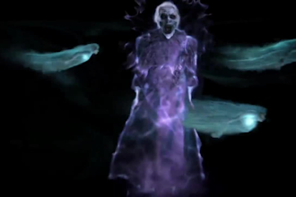 create spooky halloween hologram animation vj loop and haunted projection effect
