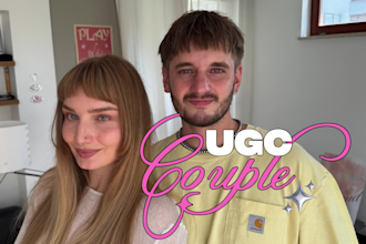 create couples ugc video ads for tiktok instagram youtube