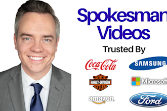 create your white screen spokesman spokesperson video