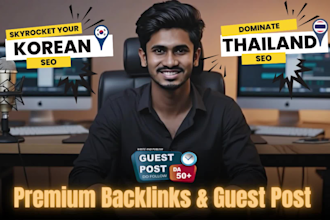 do complete SEO with quality backlinks for korean and thai websites
