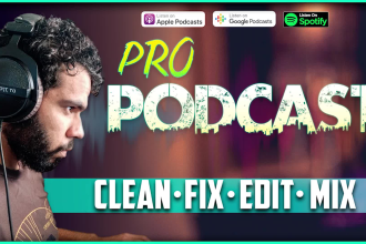 fix, clean, enhance, convert, edit and mix your audio file