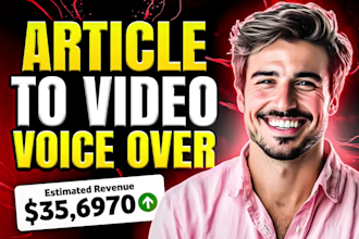 convert blog post, text or article to video with voice over