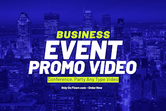 do event promo video, business event highlights, reels video editing