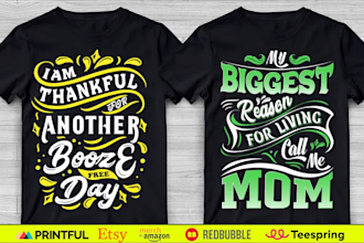 do trendy custom typography t shirt design