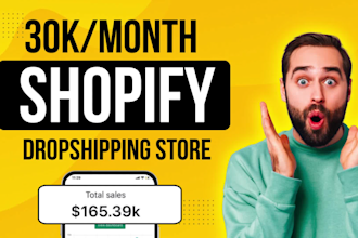 build shopify website, ecommerce shopify dropshippig store, shopify store design