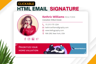 create email signature HTML, clickable HTML email signature