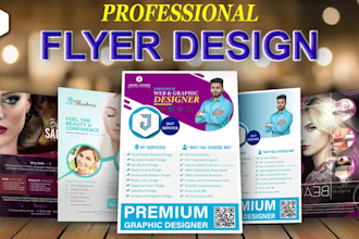 design flyer, poster, postcard, brochure and leaflet