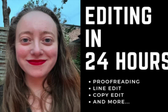 professionally proofread and edit 1,000 words in 24 hours