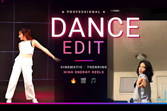 edit engaging dance reels, shorts, and promo videos in 24hrs