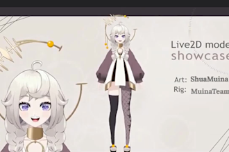 custom live2d vtuber model live2d vtuber design live2d animation live2d avatar