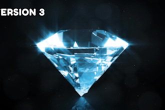 create a 3d animated logo intro video featuring diamonds