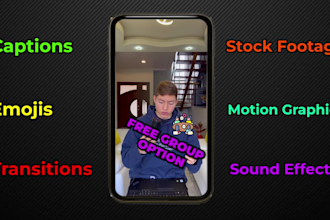 edit your video and add harmozi style subtitles, reel captions
