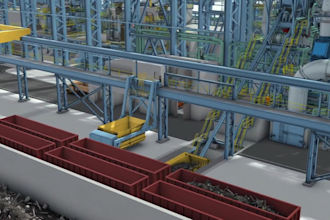 create 3d industrial plant animation factory flythrough manufacturing process
