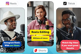 do instagram reels, youtube shorts and tiktok video editing