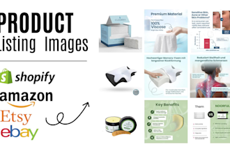 design shopify product listing, amazon, etsy listing