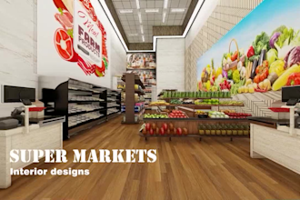 design and render your retail stores, restaurants, office interior