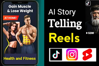 create ai reels with animated pics according to storytelling, tiktok, instagram