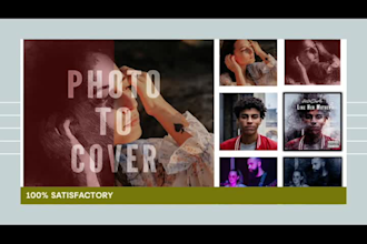 turn your photo into a striking album cover design cover art
