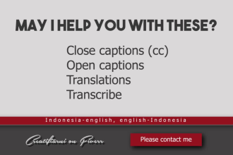 add synced captions or subtitles of english indonesia to a video