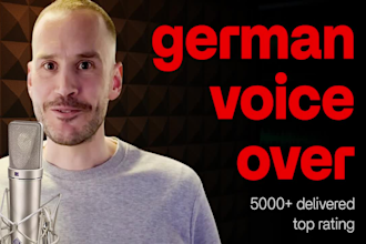 record your german male voice over with pro studio quality