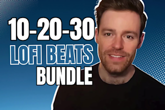 make or remake 5 to 30 original hiphop lofi beats with stems