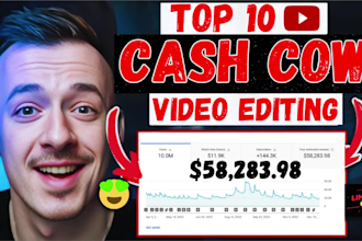 create youtube top 10 faceless cash cow videos  video editing