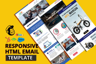 create HTML email template, responsive email template