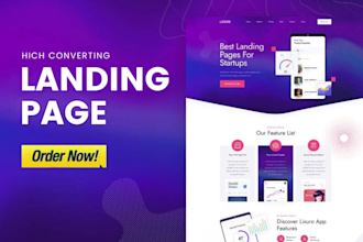 design wordpress landing page or elementor landing page design by elementor pro