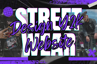 design streetwear clothing brand y2k shopify website