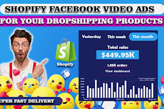create shopify facebook video ads for dropshipping products
