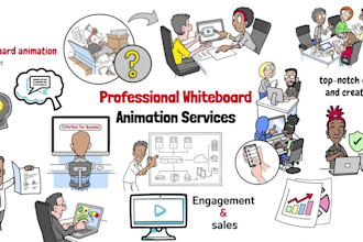 make a custom whiteboard animation doodle explainer video