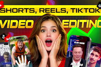 do video editing for youtube, instagram reels and tik toks