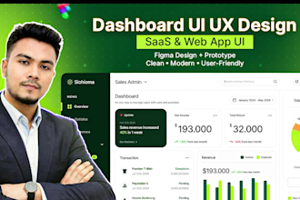 design saas UI UX, dashboard UI and web app design in figma