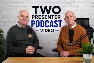 a professional two presenter podcast video