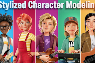 create stylized 3d characters for games and animation