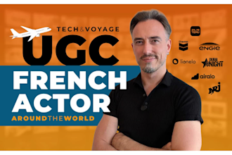create authentic french male ugc testimonial and review