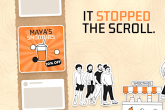 create a motion graphics video ad or promo video for social media