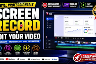 professionally screen record and edit video