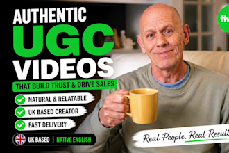 create mature british male ugc videos and social media ads