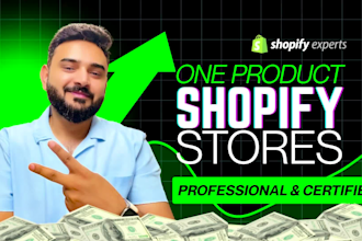 build a one product shopify store or shopify dropshipping website