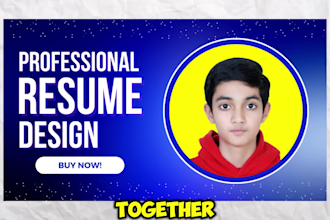 design professional resume, CV and cover letter template in 24 hours