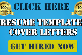 provide 250 ms word resume template and cover letter template