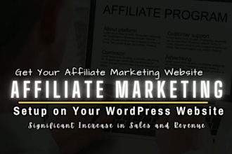 create an affiliate marketing setup on wordpress website