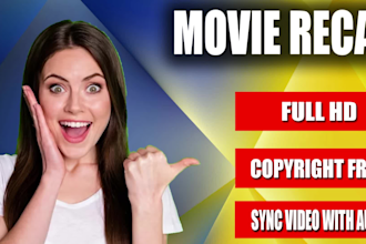 edit movie recaps, review and explanation with video editing script and voice