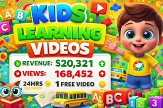 do kids learning videos, animation for kids, nursery rhymes, kids videos