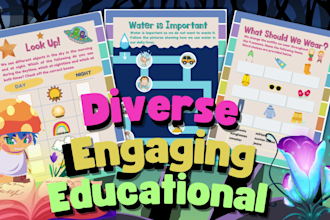 do content writing and design english worksheets or activity sheets