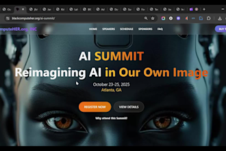 build event website, sell tickets, merch, webinar, conference, wedding etc