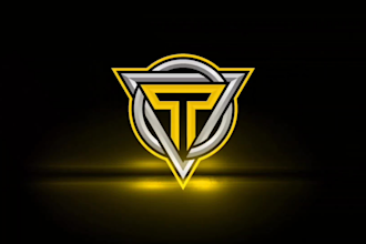 design initials gaming logo, esports, twitch, free intro