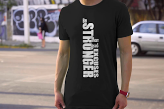 design a modern minimal typography t shirt