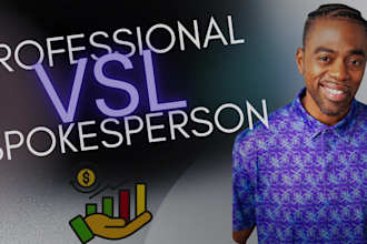 be your black male spokesperson for vsl ads and brand promos